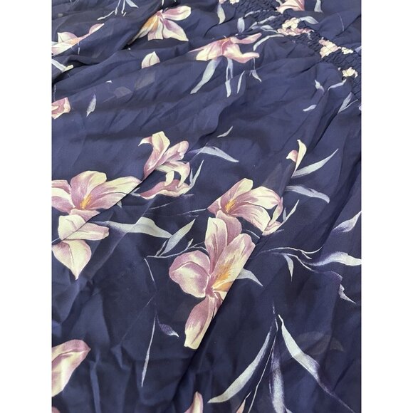 Lane Bryant Blue Floral Purple Dress Women’s Size 26 - Picture 2 of 12